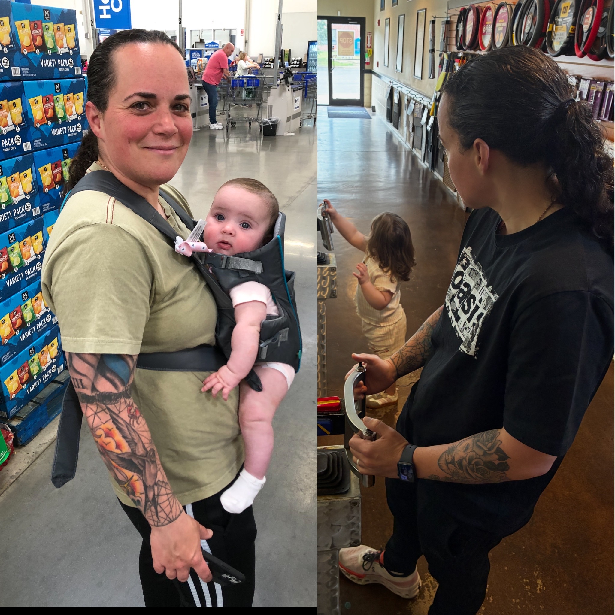 Client lost about 50 lbs while raising a young family with Pump Fitness training and nutrition coaching — before and after
